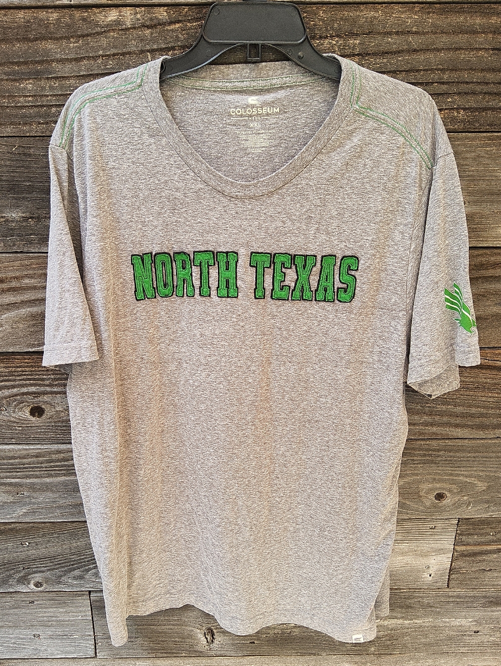 Colosseum Gray Tee with University Of North Texas Logo Mens Size XXL
